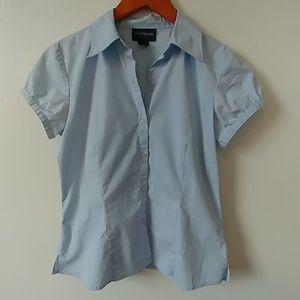 Crisp Ann Taylor Button Down, Short Sleeve